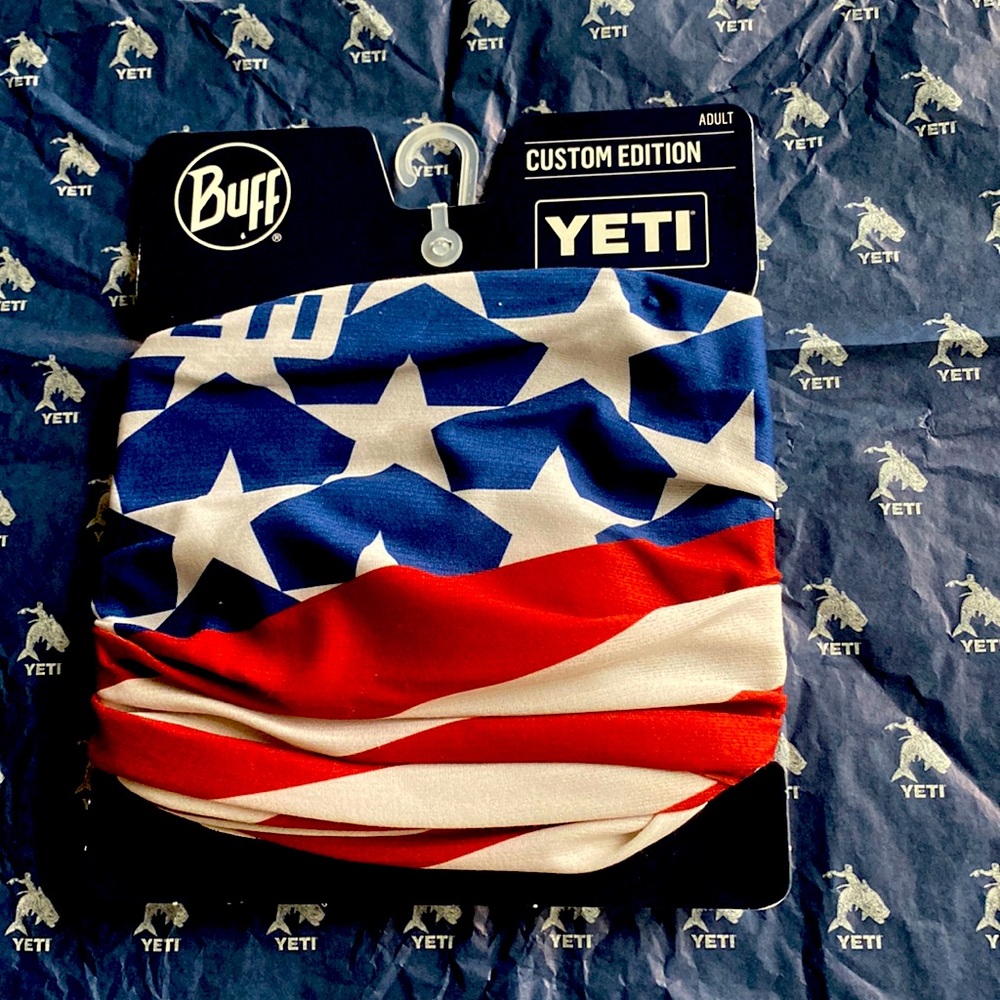 BUFF / YETI GAITER  American flag inspired bandana, mask , headband!